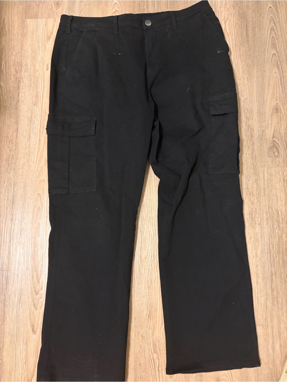 Fashion Nova Black Cargo Pants with Side Pockets